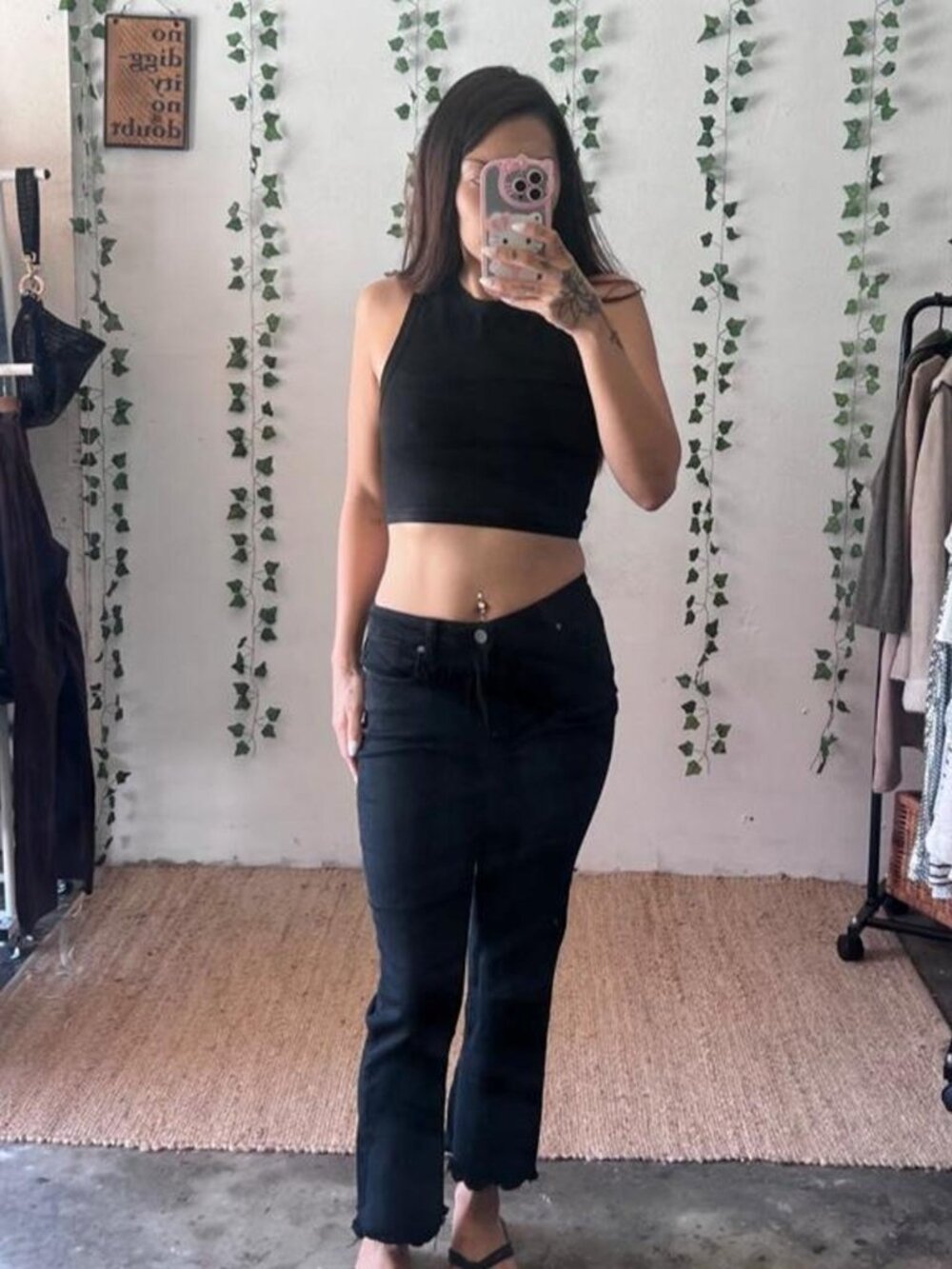 Black Paige Rory Crop Flare high rise jeans size 27